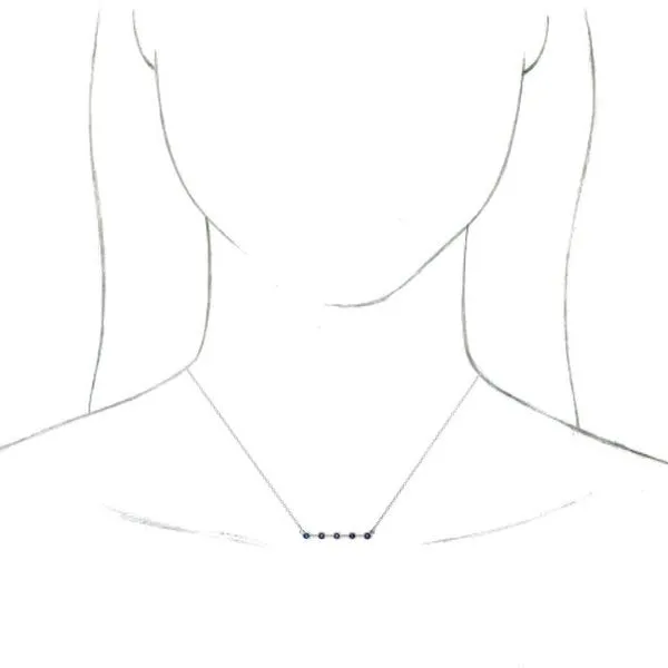 Bezel-Set Bar Necklace Image 3 Boyd Jewelers Wesley Chapel, FL
