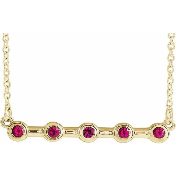 Bezel-Set Bar Necklace McCoy Jewelers Bartlesville, OK