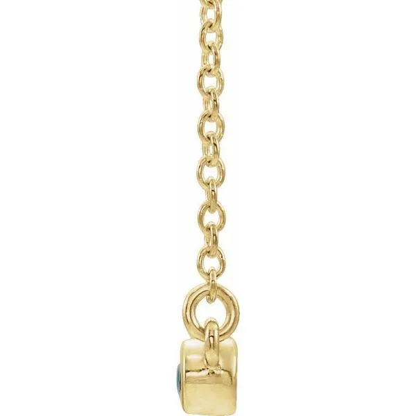 Bezel-Set Bar Necklace Image 2 Long Jewelers Chesapeake, VA