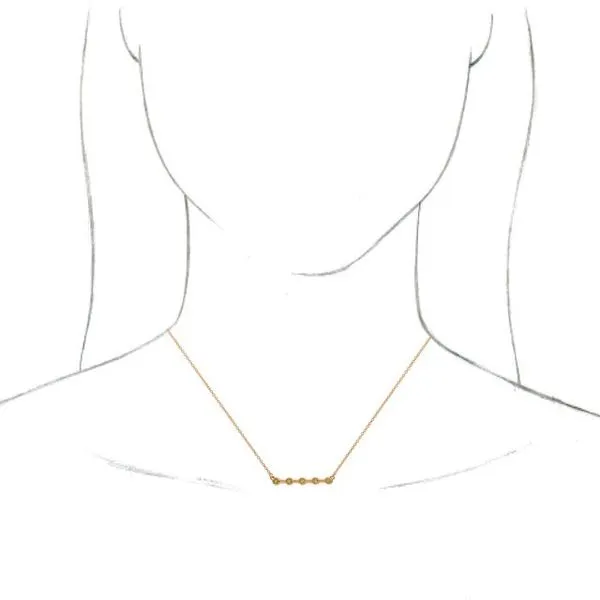 Bezel-Set Bar Necklace Image 3 J. Meredith Jewelers Delafield, WI