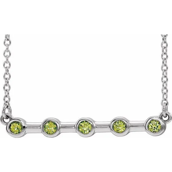 Bezel-Set Bar Necklace Delfine's Jewelry Charleston, WV