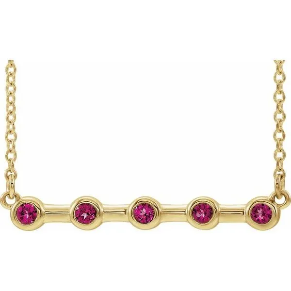 Bezel-Set Bar Necklace Comstock Jewelers Edmonds, WA