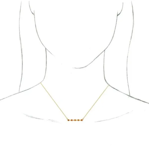 Bezel-Set Bar Necklace Image 3 Arnold's Jewelry and Gifts Logansport, IN