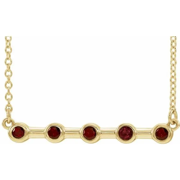 Bezel-Set Bar Necklace Hopman Jewelers Elkhart, IN