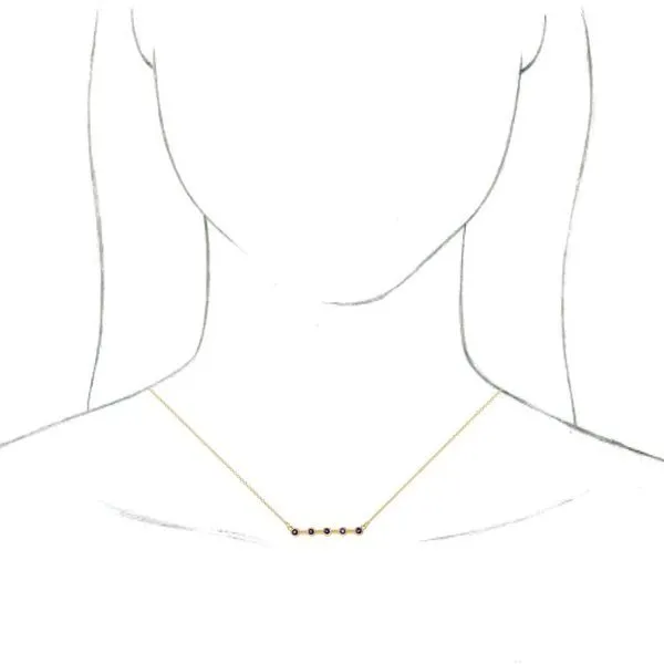 Bezel-Set Bar Necklace Image 3 Rasmussen Jewelers Spanish Fork, UT