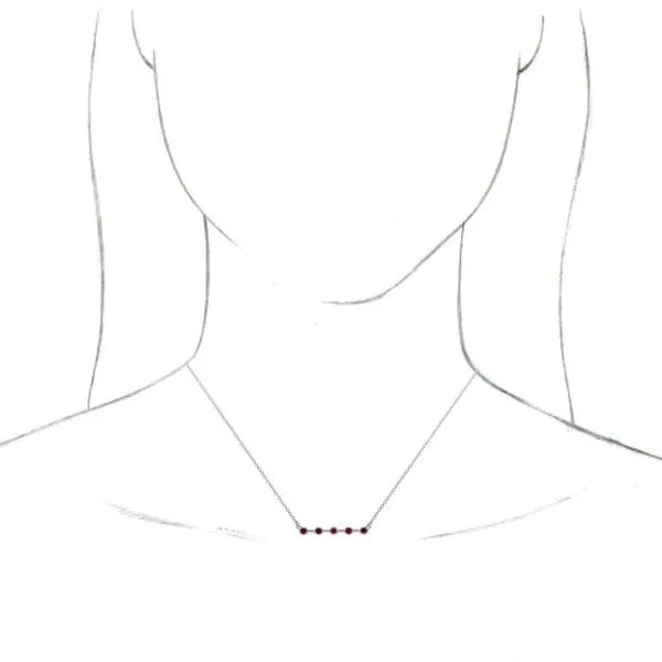 Bezel-Set Bar Necklace Image 3 Comstock Jewelers Edmonds, WA