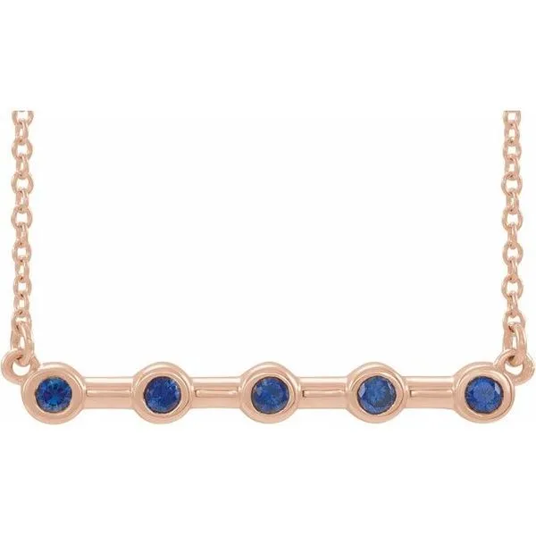 Bezel-Set Bar Necklace Rick's Jewelers California, MD