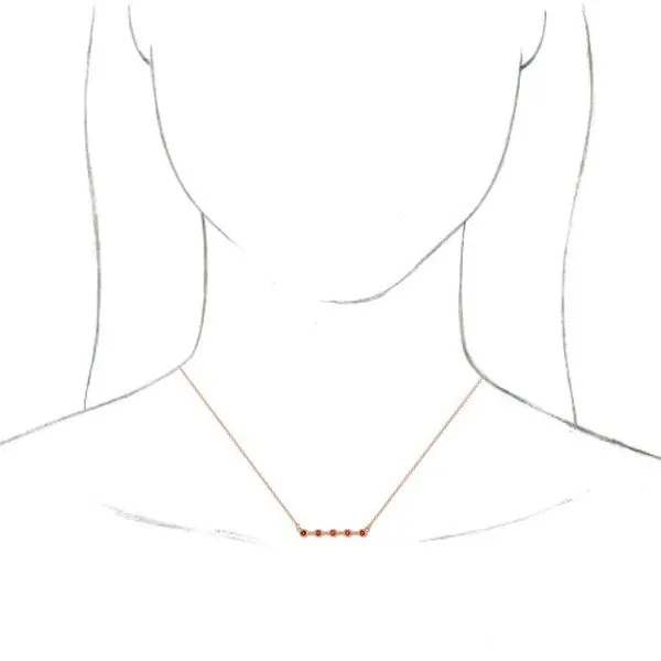 Bezel-Set Bar Necklace Image 3 Hopman Jewelers Elkhart, IN