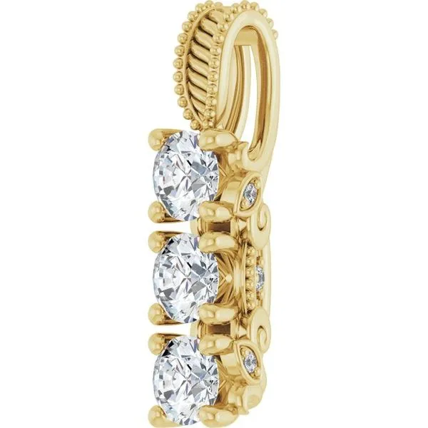 Three-Stone Pendant Image 2 Hopman Jewelers Elkhart, IN