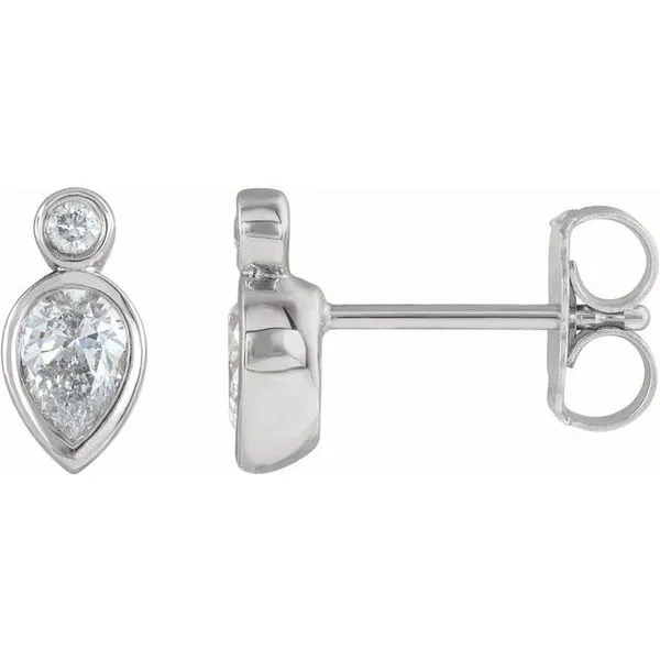 Bezel-Set Earrings Hopman Jewelers Elkhart, IN