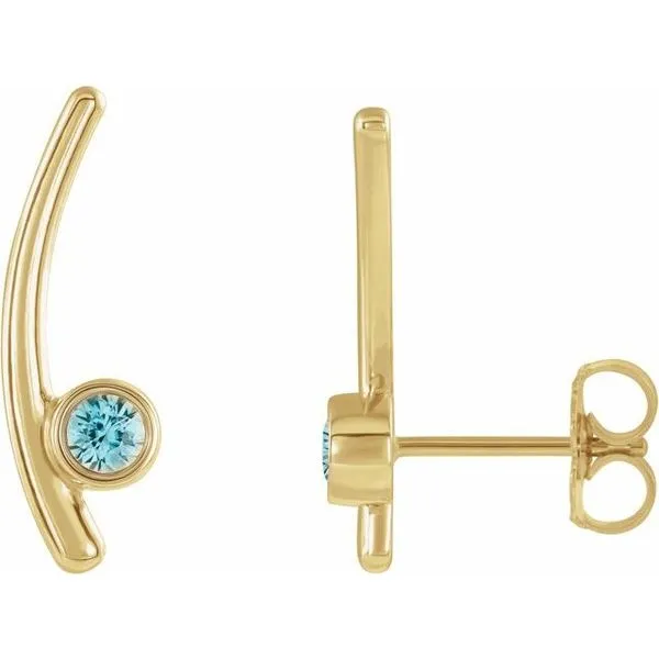 Bezel-Set Ear Climbers Hopman Jewelers Elkhart, IN