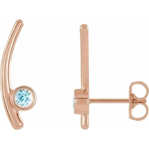 Bezel-Set Ear Climbers Hopman Jewelers Elkhart, IN