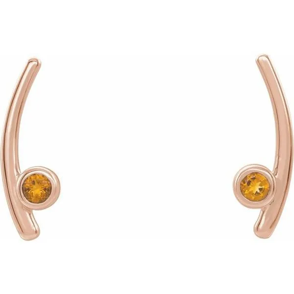 Bezel-Set Ear Climbers Image 2 Delfine's Jewelry Charleston, WV