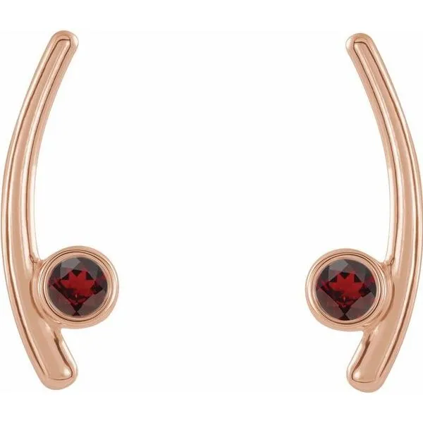 Bezel-Set Ear Climbers Delfine's Jewelry Charleston, WV