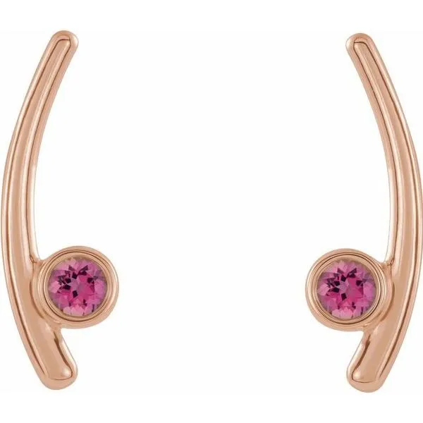 Bezel-Set Ear Climbers Image 2 Hopman Jewelers Elkhart, IN