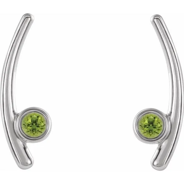 Bezel-Set Ear Climbers Image 2 Delfine's Jewelry Charleston, WV