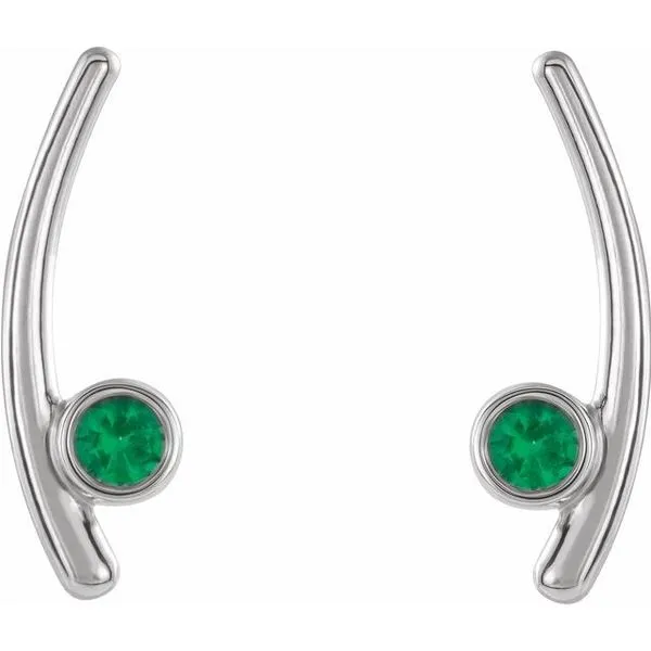 Bezel-Set Ear Climbers Image 2 Rasmussen Jewelers Spanish Fork, UT