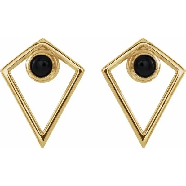 Cabochon Pyramid Earrings Image 2 Cherry Street Jewelers Tulsa, OK