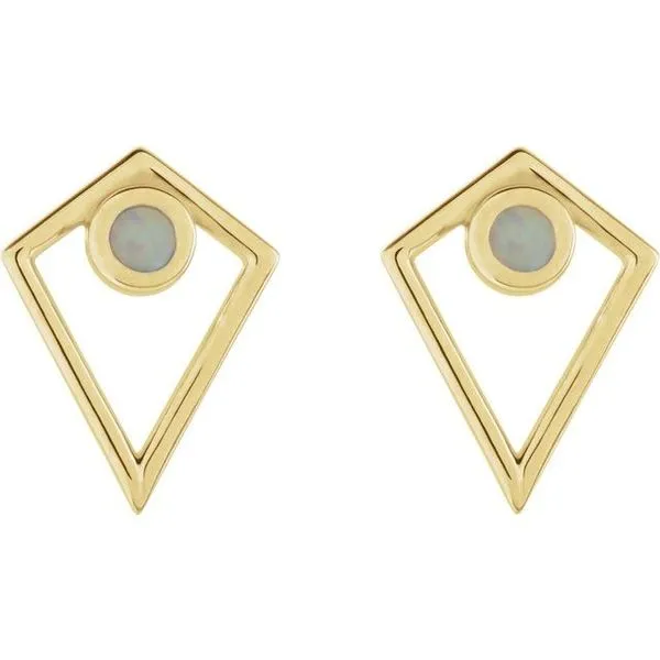 Cabochon Pyramid Earrings Image 2 Cherry Street Jewelers Tulsa, OK