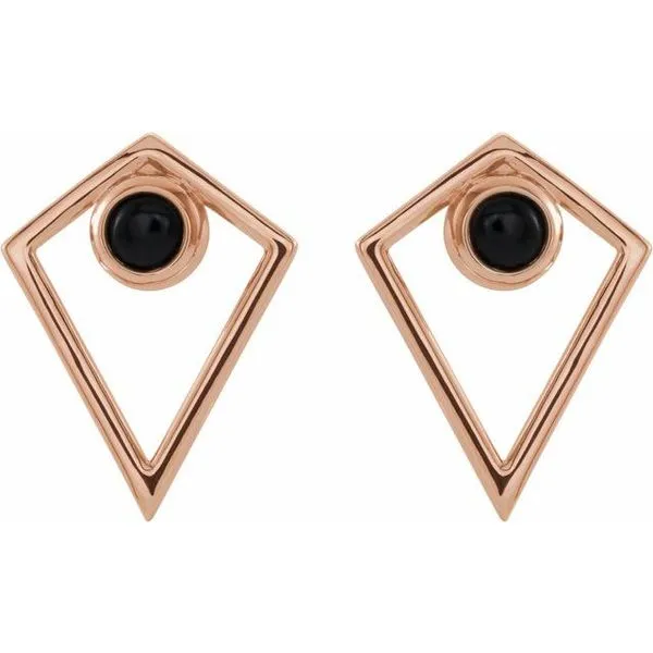 Cabochon Pyramid Earrings Image 2 Cherry Street Jewelers Tulsa, OK