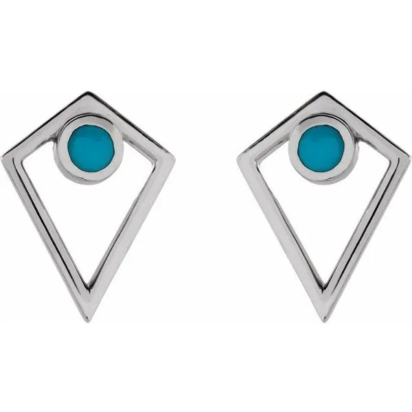 Cabochon Pyramid Earrings Image 2 Hopman Jewelers Elkhart, IN