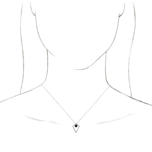 Cabochon Pyramid Necklace Image 3 Long Jewelers Chesapeake, VA