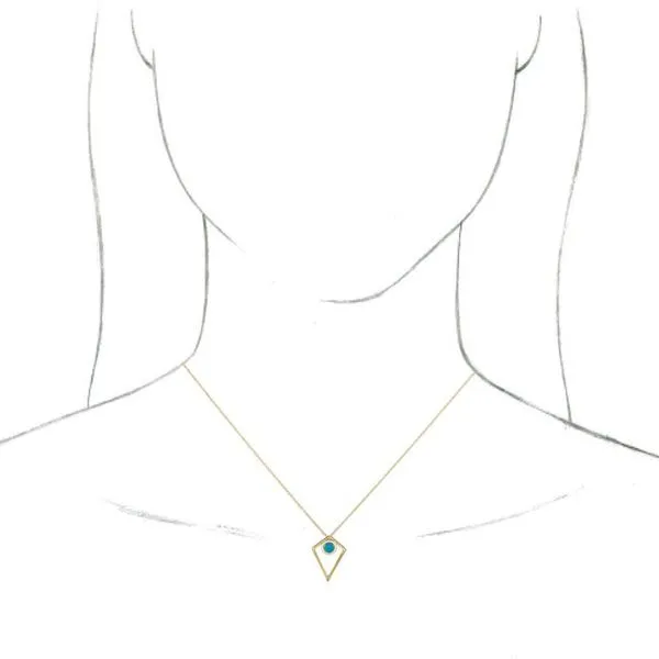 Cabochon Pyramid Necklace Image 3 Delfine's Jewelry Charleston, WV