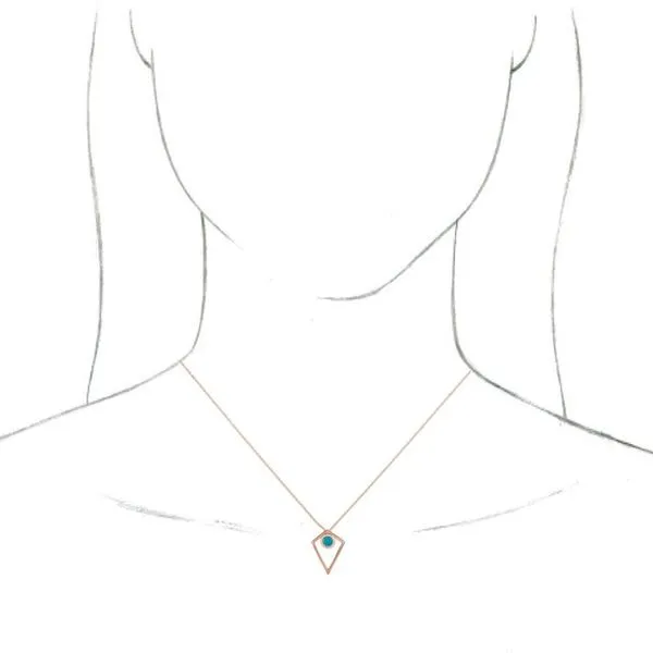 Cabochon Pyramid Necklace Image 3 Arnold's Jewelry and Gifts Logansport, IN