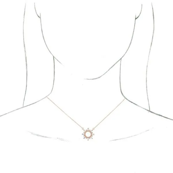 Accented Circle Necklace Image 3 Rick's Jewelers California, MD