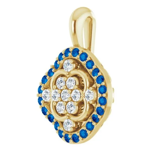 Halo-Style Cluster Pendant Image 2 J. Meredith Jewelers Delafield, WI