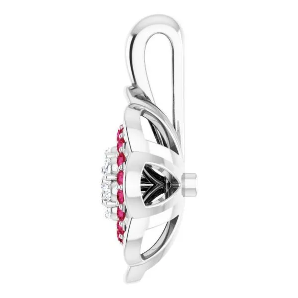 Halo-Style Cluster Pendant Image 3 Cherry Street Jewelers Tulsa, OK