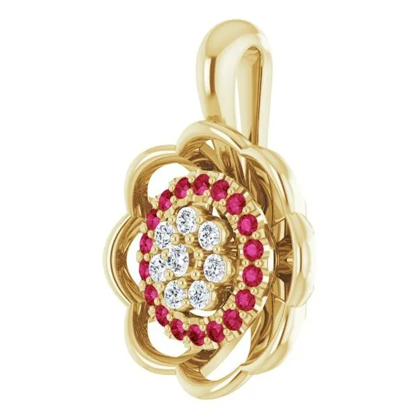 Halo-Style Cluster Pendant Image 2 Rasmussen Jewelers Spanish Fork, UT