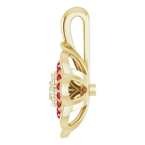 Halo-Style Cluster Pendant Image 3 Hopman Jewelers Elkhart, IN