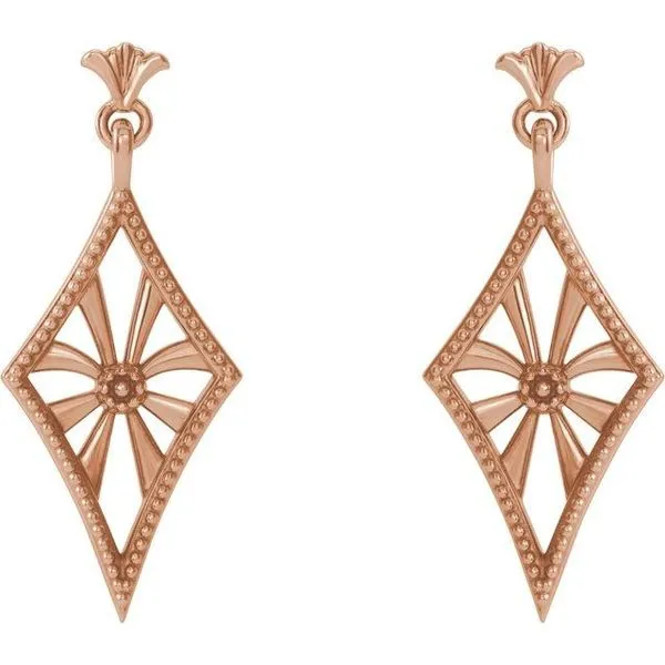 Vintage-Inspired Dangle Earrings Image 2 Hopman Jewelers Elkhart, IN