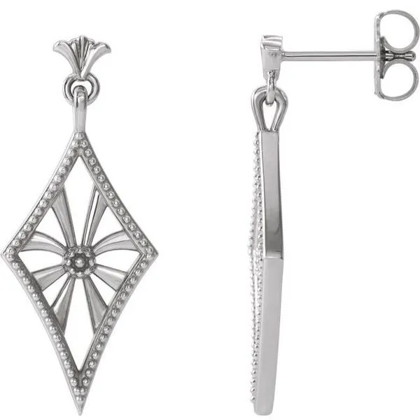 Vintage-Inspired Dangle Earrings Image 2 Hopman Jewelers Elkhart, IN