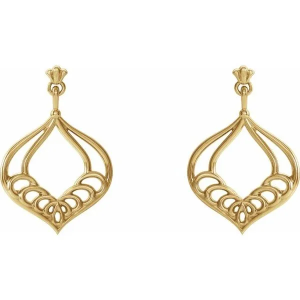 Vintage-Inspired Dangle Earrings Image 2 Rick's Jewelers California, MD