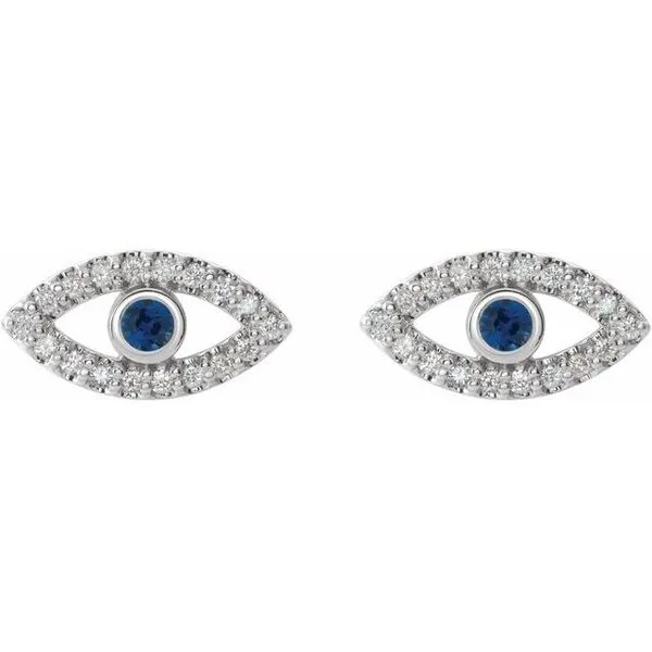 Accented Evil Eye Earrings Image 2 Rasmussen Jewelers Spanish Fork, UT