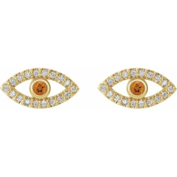 Accented Evil Eye Earrings Image 2 Rasmussen Jewelers Spanish Fork, UT