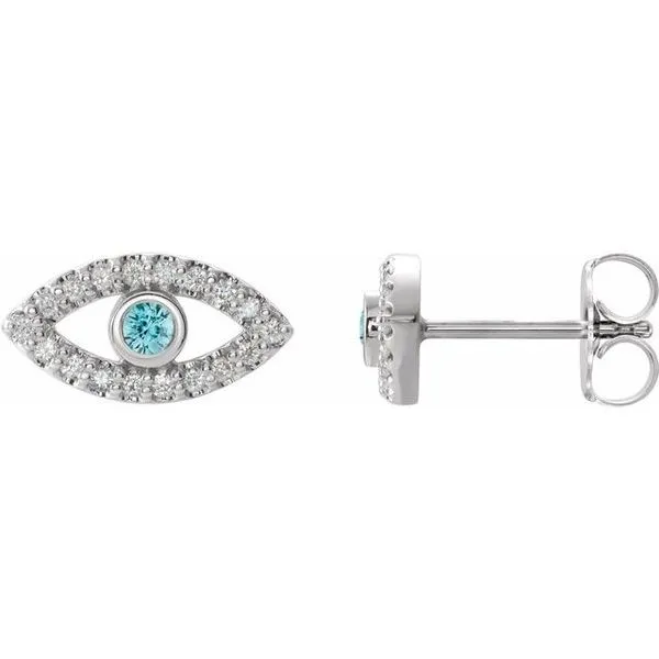Accented Evil Eye Earrings James & Williams Jewelers Berwyn, IL