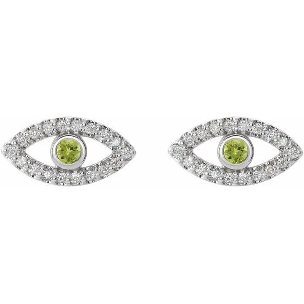 Accented Evil Eye Earrings Image 2 McCoy Jewelers Bartlesville, OK