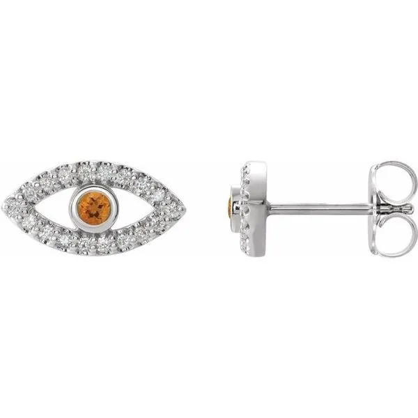 Accented Evil Eye Earrings Linwood Custom Jewelers Linwood, NJ
