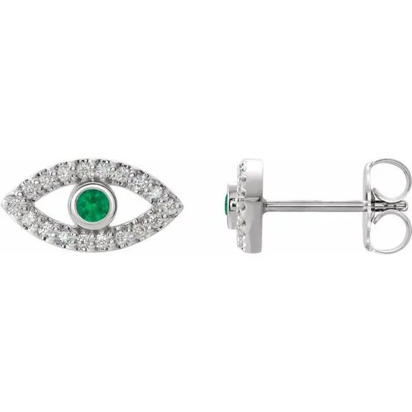 Accented Evil Eye Earrings McCoy Jewelers Bartlesville, OK