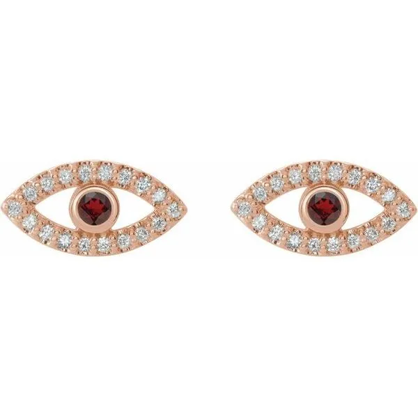 Accented Evil Eye Earrings Image 2 Milan's Jewelry Inc Sarasota, FL