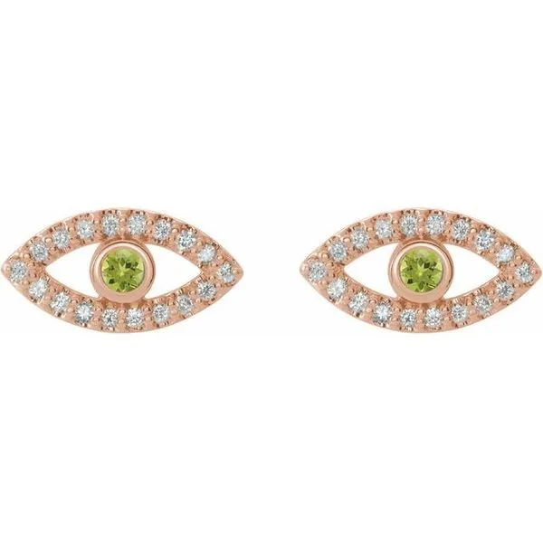 Accented Evil Eye Earrings Image 2 Rick's Jewelers California, MD