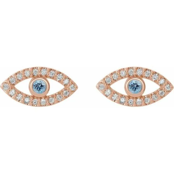 Accented Evil Eye Earrings Image 2 James Wolf Jewelers Mason, OH