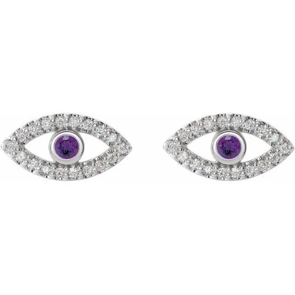 Accented Evil Eye Earrings Image 2 Hopman Jewelers Elkhart, IN