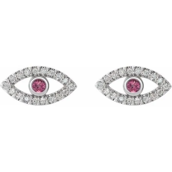 Accented Evil Eye Earrings Image 2 Hopman Jewelers Elkhart, IN
