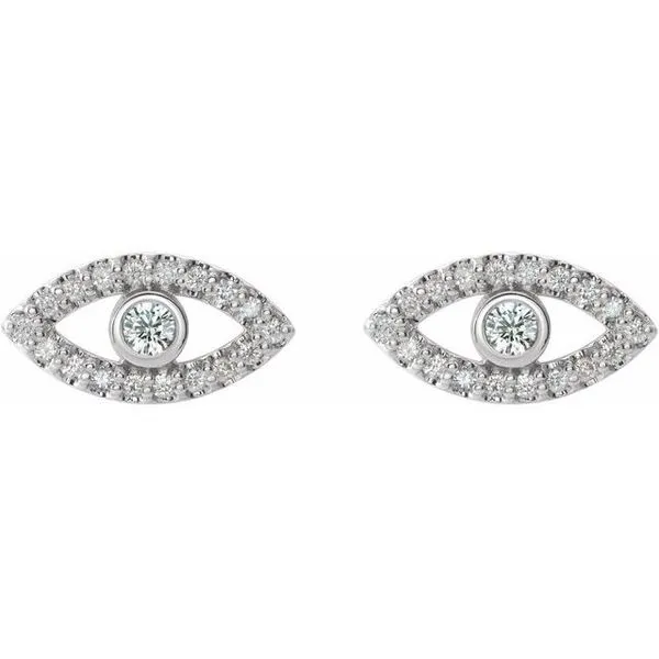 Accented Evil Eye Earrings Image 2 McCoy Jewelers Bartlesville, OK