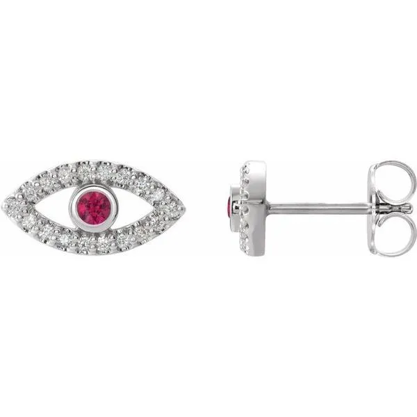 Accented Evil Eye Earrings James & Williams Jewelers Berwyn, IL