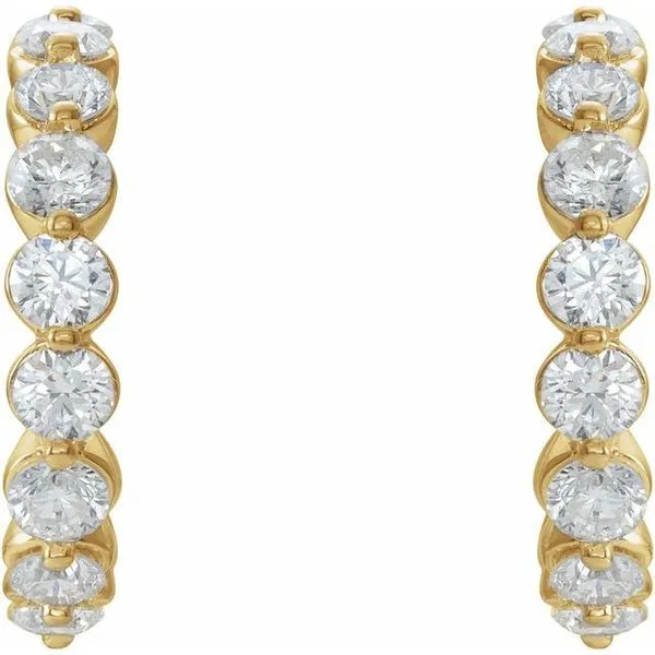 Accented Hoop Earrings Image 2 James & Williams Jewelers Berwyn, IL